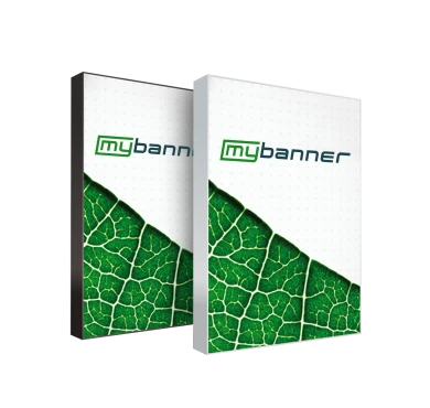 Wandspannrahmen mit bedrucktem Textilbanner – Aluminiumrahmen in Premiumqualität von my-banner.de