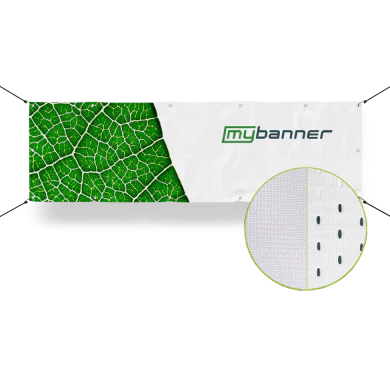 Fahnenstoff Banner 115 g/m² – Nahaufnahme der Stoffstruktur