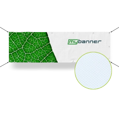 PVC Blockout Banner 650 g mit lichtundurchlässigem Kern – Detailansicht des Materials